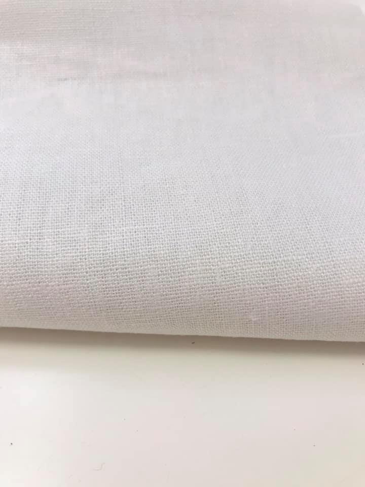 White Linen & Viscose Fabric Sew Confident