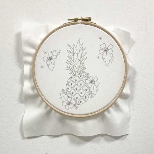 Pineapple Embroidery Print Sew Confident