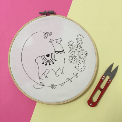 Llama Embroidery Print Sew Confident