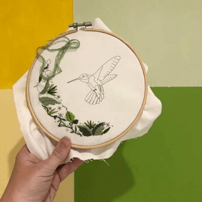 Hummingbird Embroidery Print Sew Confident