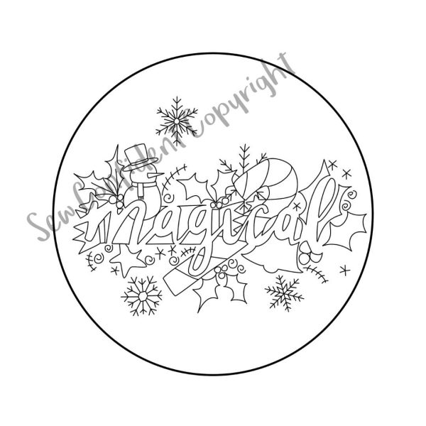 magical embroidery outline