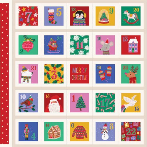 Bright & Jolly Advent Calendar Panel by Kate McFarlane