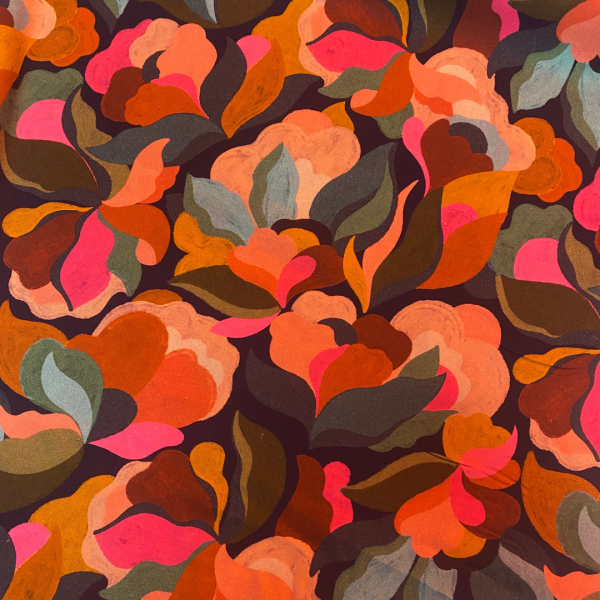 Abstract floral Viscose - Image 2