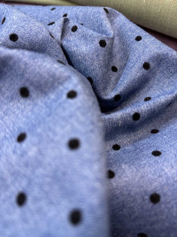 Polka Dot Denim Chambray