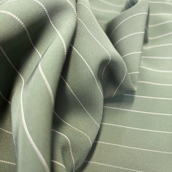 Khaki Pinstripe Suiting - Image 2