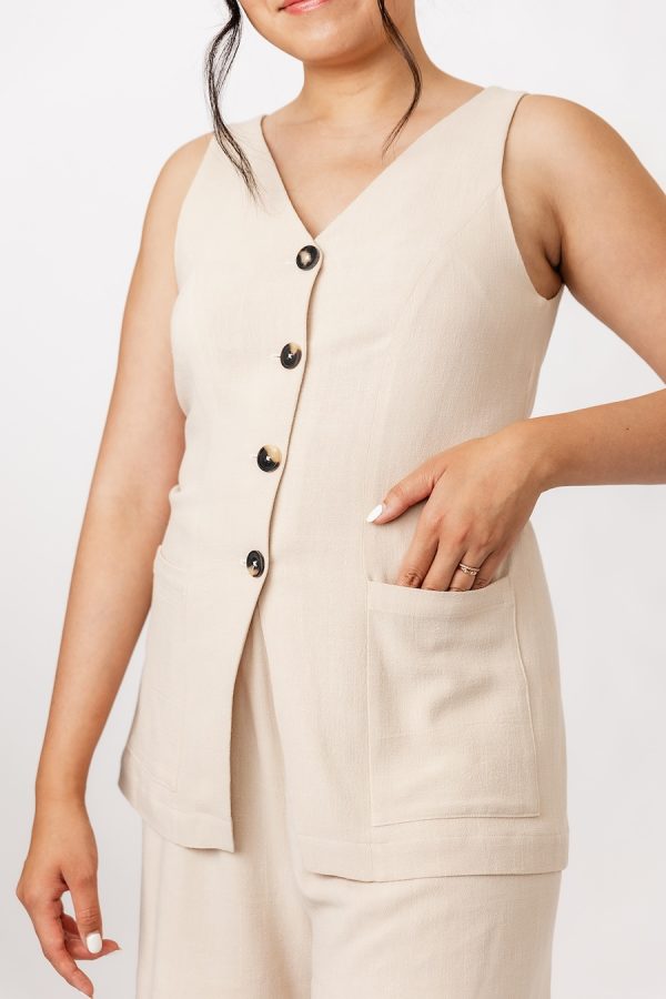 Asteri button down dress and Vest - Image 3